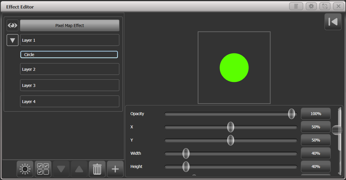 Effect Editor - Pixel Mapper - Circle on Layer