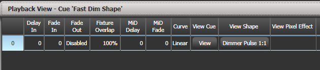 Playback View for Cue with Shape