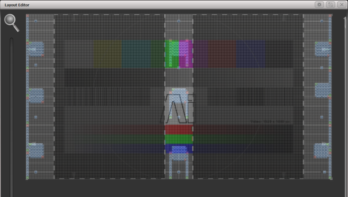 Sample Region Overlay in Layout Editor for mapping fixtures to Ai Video layers