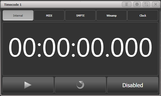 Timecode 1 Workspace Window