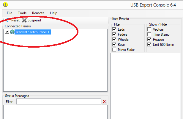 USB Expert Tools - TNS Panel