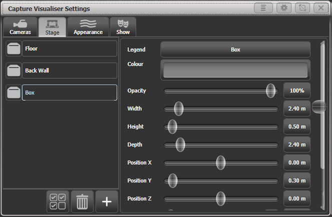 Capture Visualiser Settings Window