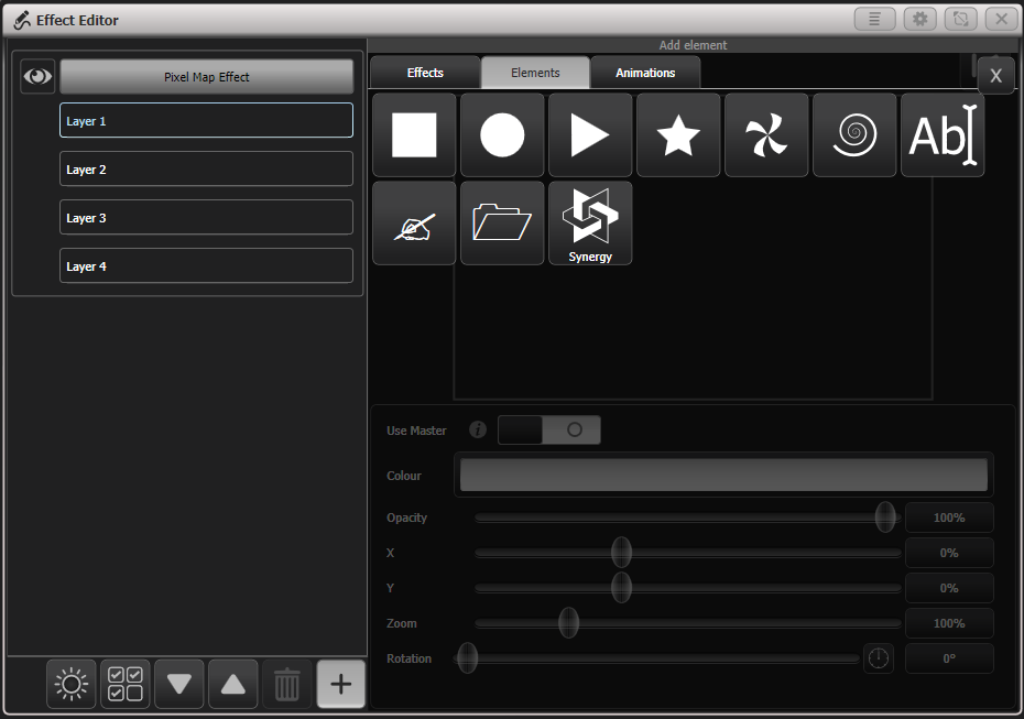 Effect Editor - Pixel Mapper - Adding an Element